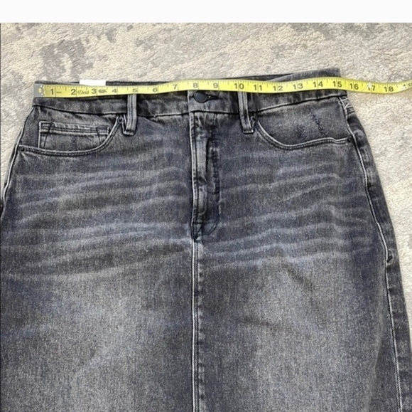 New Good American Tube Maxi Skirt in Black281 Denim Jean Sz 10 30 - Picture 6 of 13